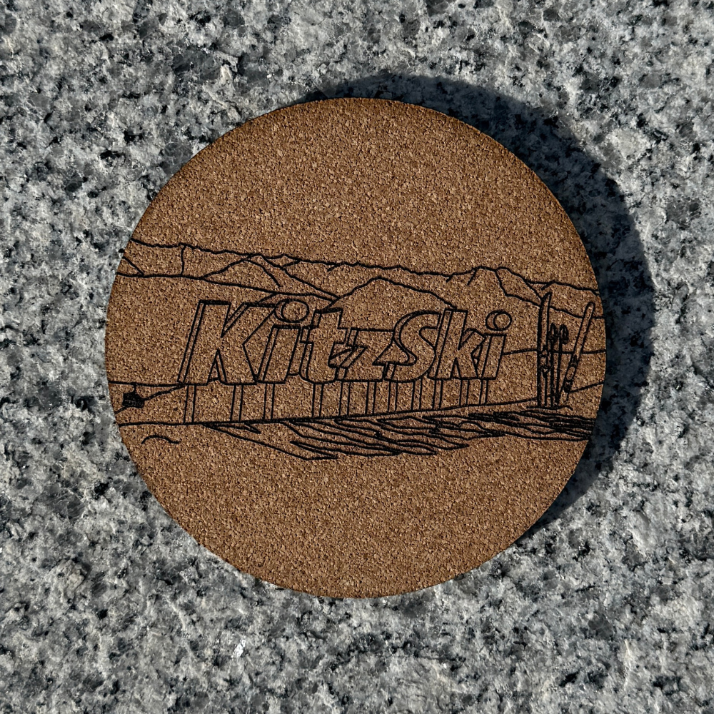 Korkuntersetzer mit Gravur - "KitzSki"