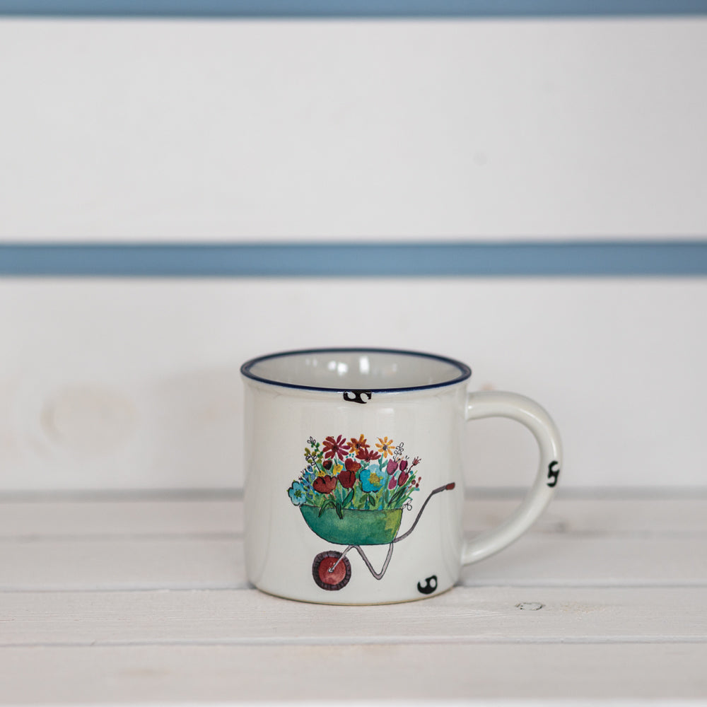 Handgemachte Keramiktasse "Alpenwiese"