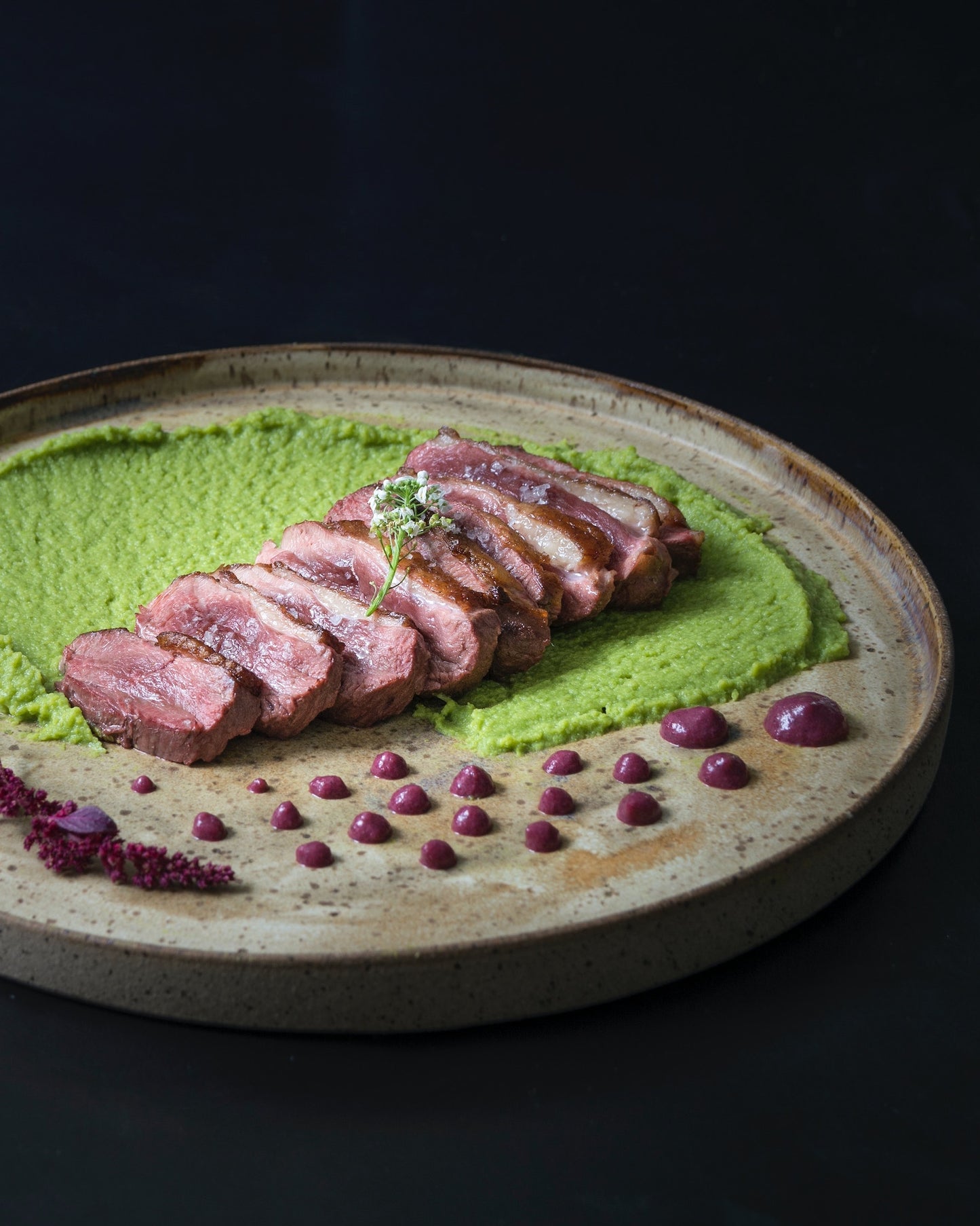 Terres Major vom Rind rosa ud kulinarisch serviert